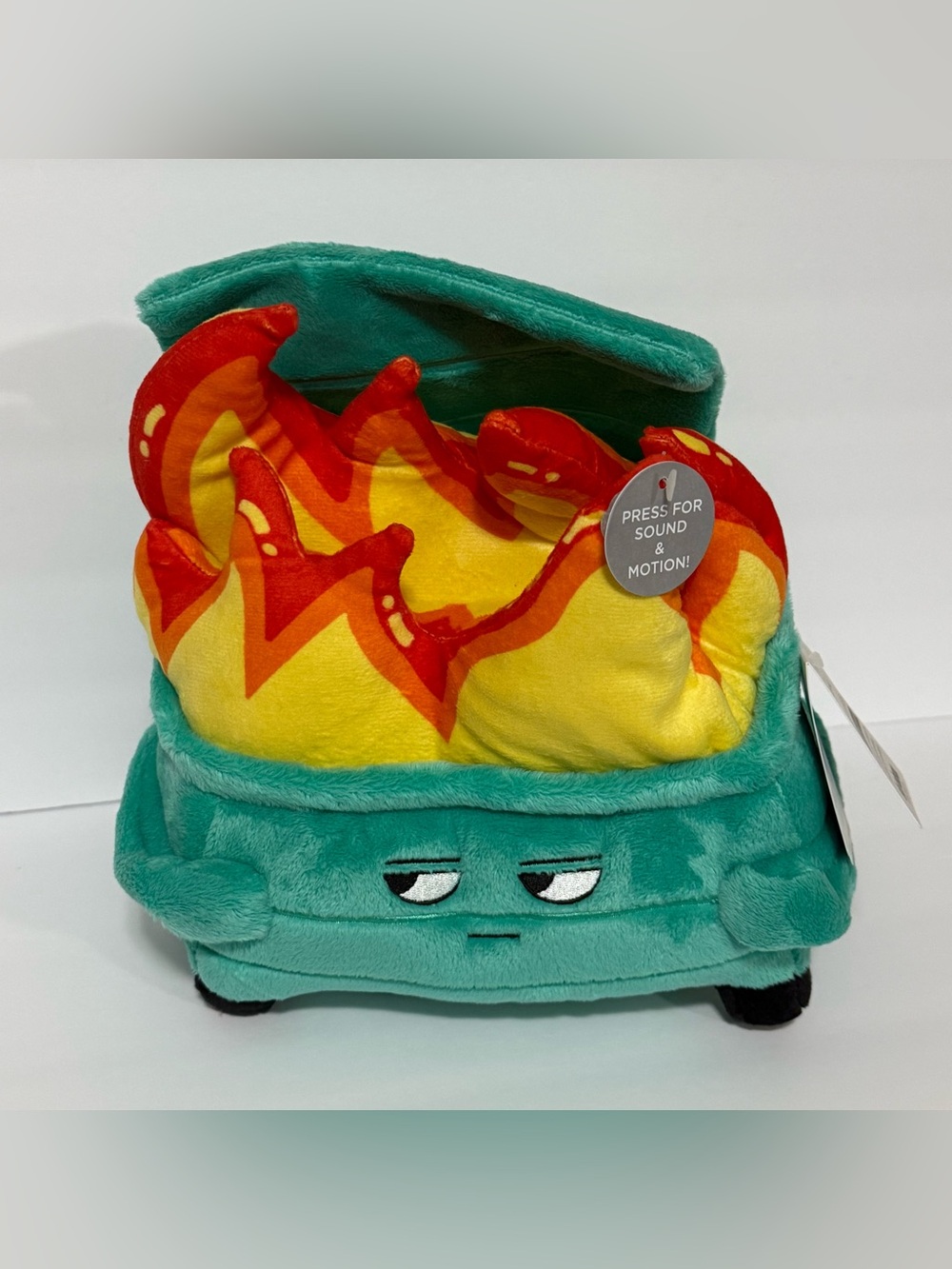 Hallmark Shoebox Dumpster Fire Plush Sound Motion Plays I Will Survive NWT